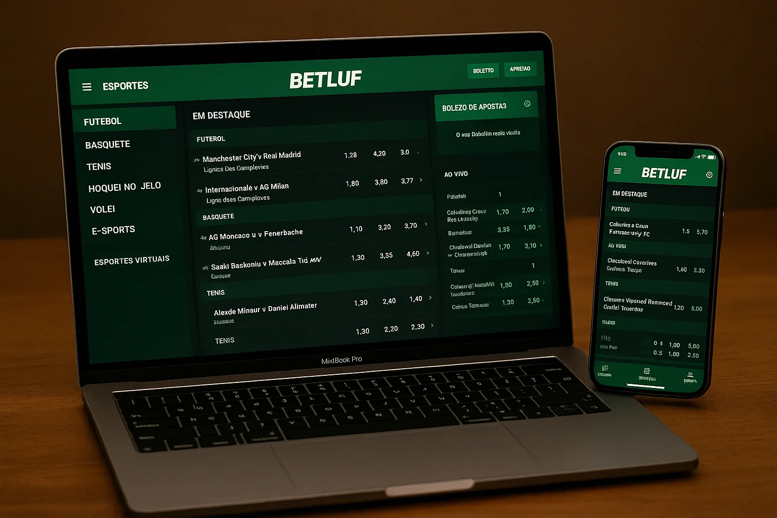 Aposte em apostas esportivas no cassino online BETLUF