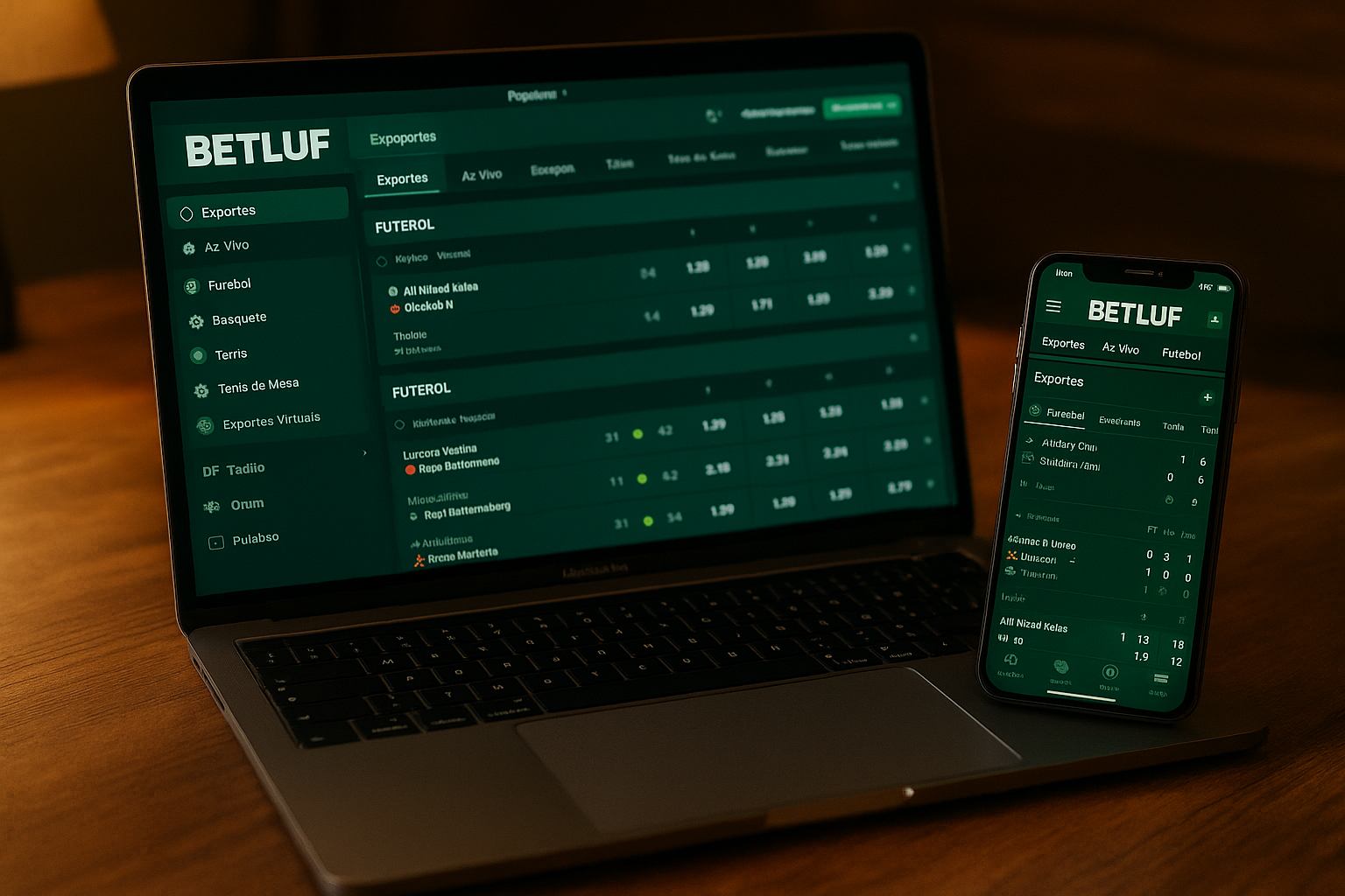 Apostas esportivas no cassino online BETLUF