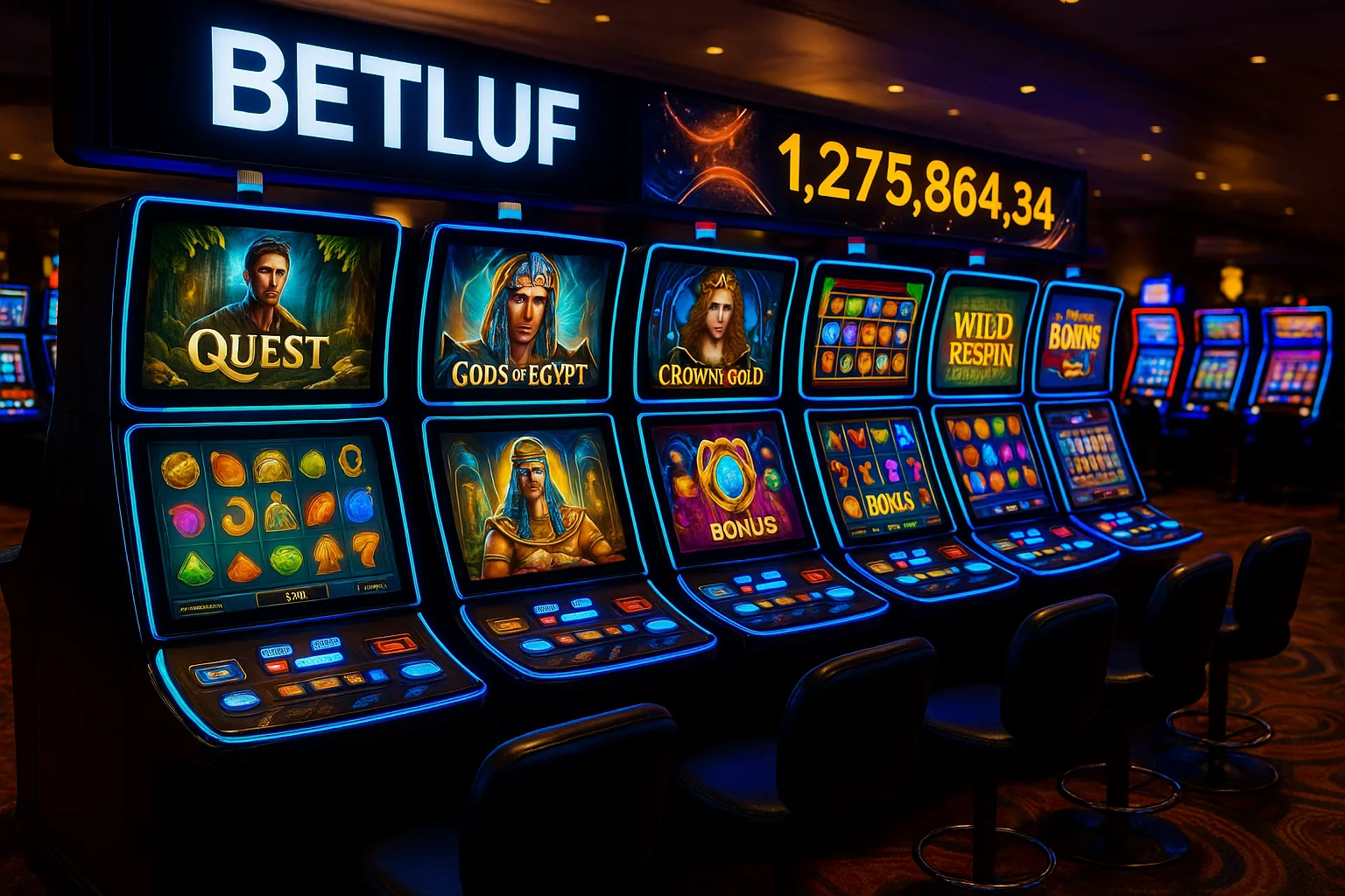 Explore o mundo das slot machines no BETLUF Casino